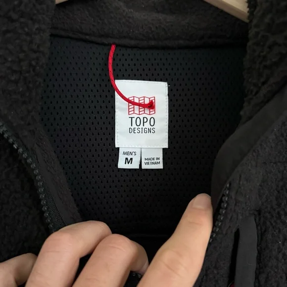 Topo Designs Men’s Mountain Fleece Pullover (M) - Picture 2 of 4